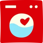 Hand drawn icon of clothes washer